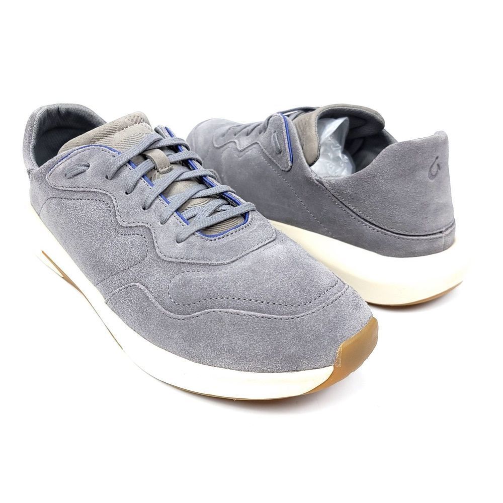 OluKai Koheo Elevated Tech Gray Hybrid Comfort Suede Sneakers 11